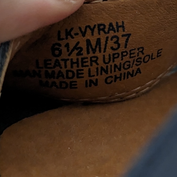 Lucky Brand Blue Leather Sandal Heel- Vyrah - Picture 8 of 10